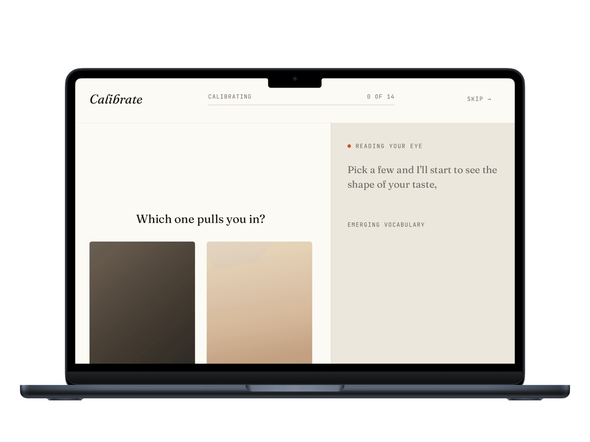 Calibrate product mockup